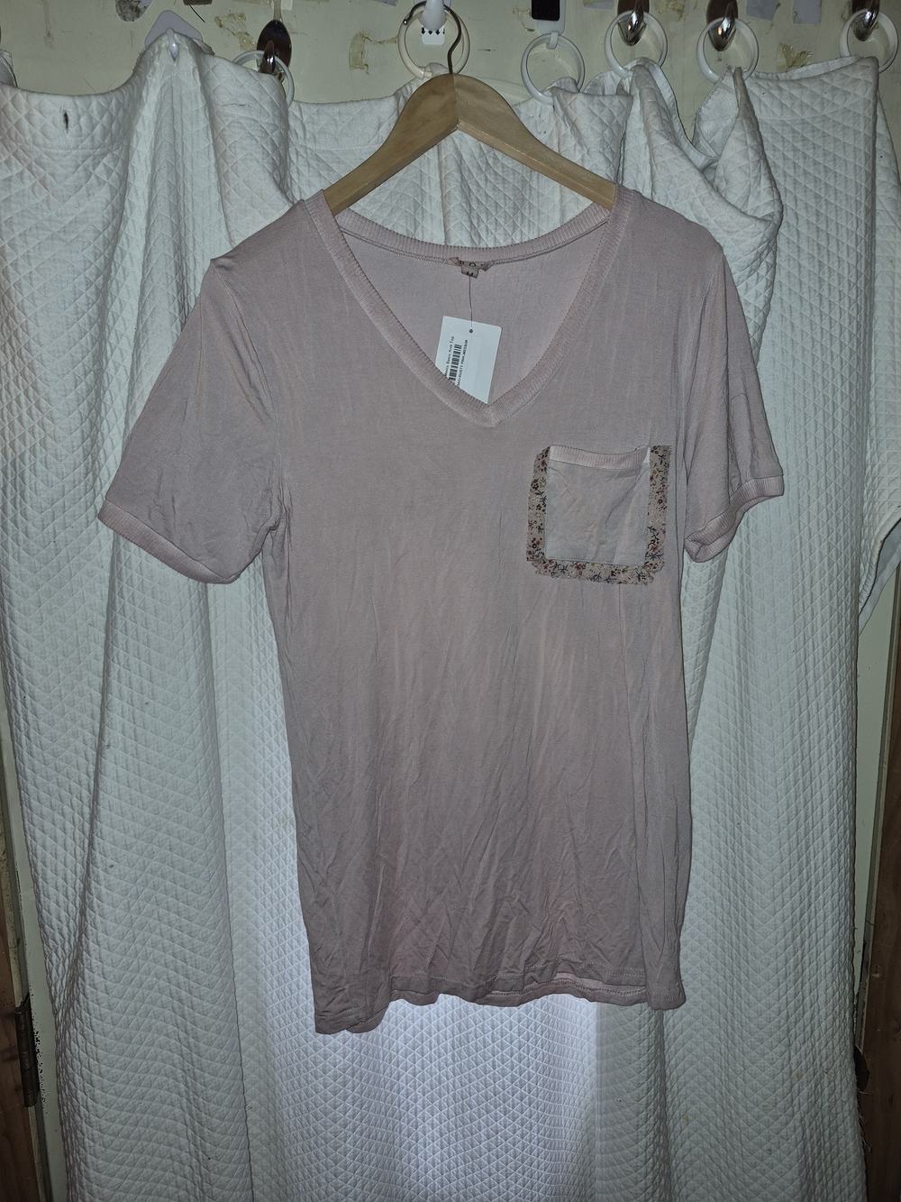 POL Dusty Pink Girly Meets Basic Knit Top Size Medium - Picture 6 of 8